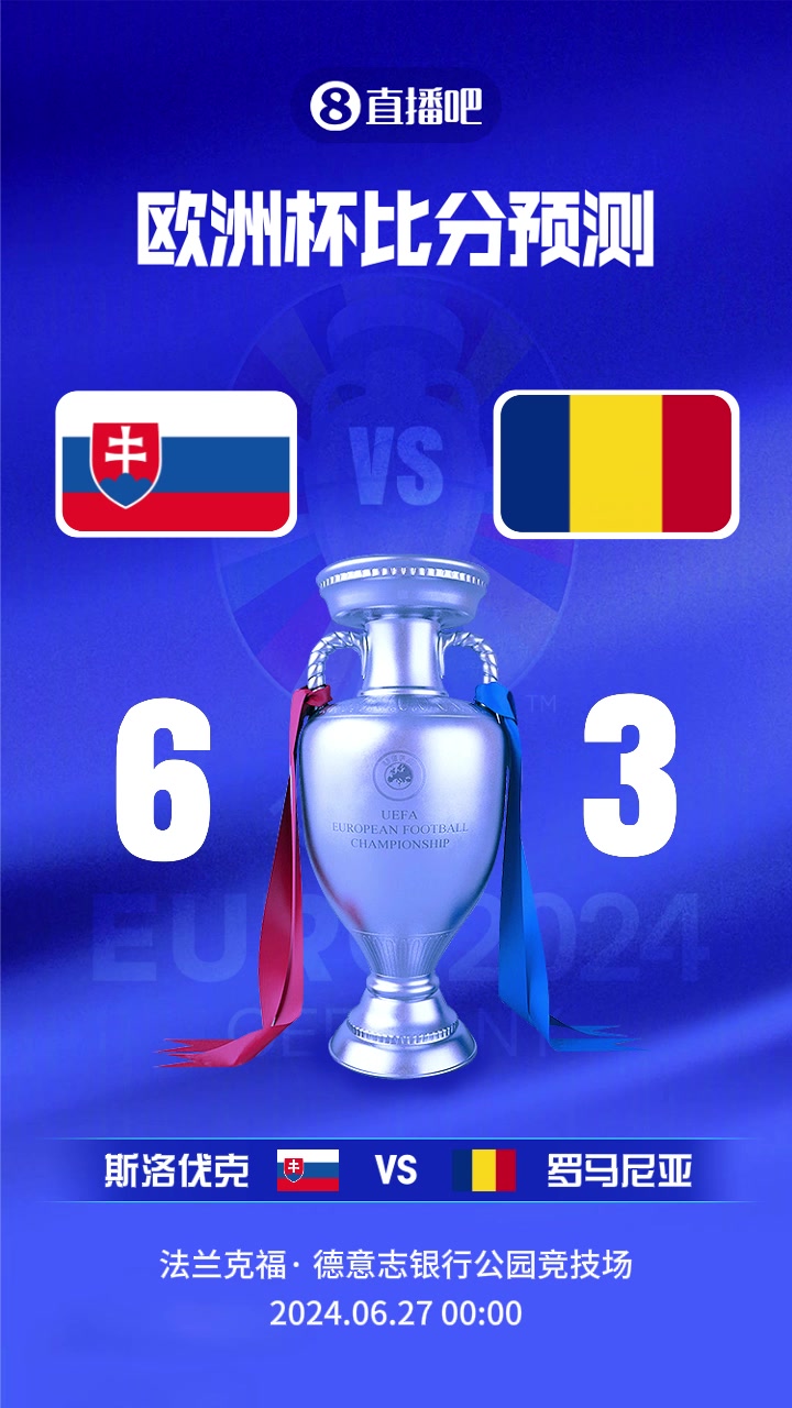 大逃杀！欧洲杯斯洛伐克vs罗马尼亚截图比分预测